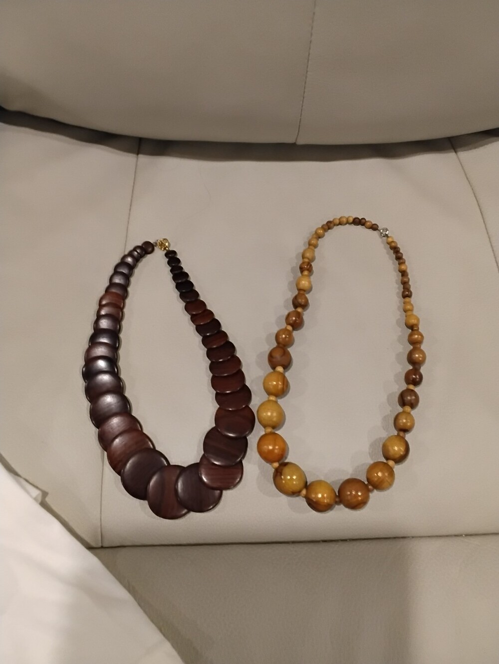 Used Vintage Wooden Necklaces 1980-1990